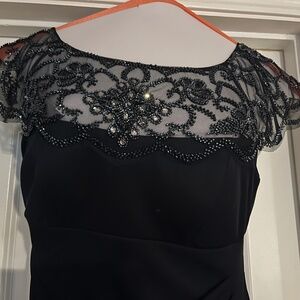 Formal navy blue dress